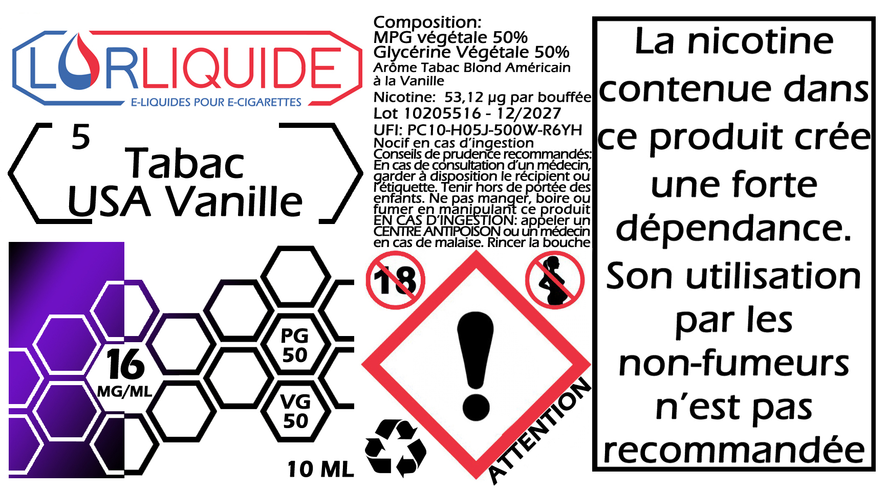 E-liquide Tabac Usa Vanille – Image 4
