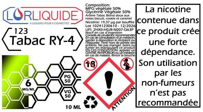 E-liquide Tabac RY-4 – Image 2