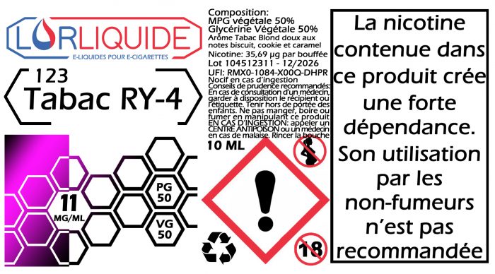 E-liquide Tabac RY-4 – Image 3