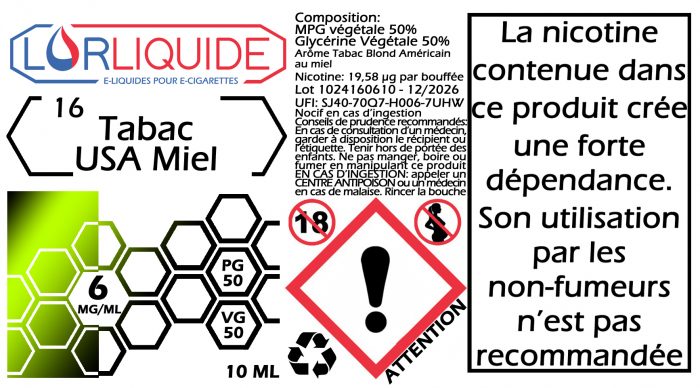 E-liquide Tabac USA Miel – Image 4