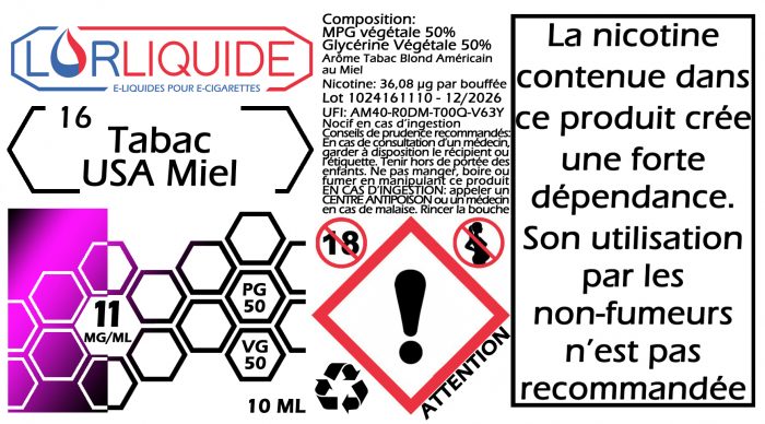 E-liquide Tabac USA Miel – Image 5