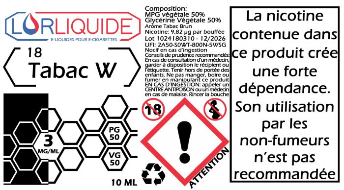 E-liquide Tabac W – Image 4